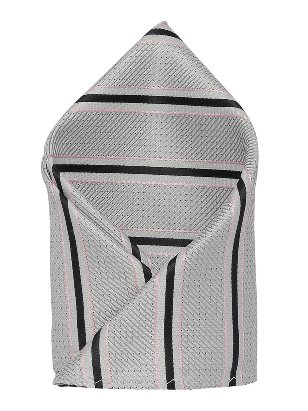 

Alvaro Castagnino Men's Grey & Black Printed Pocket Square