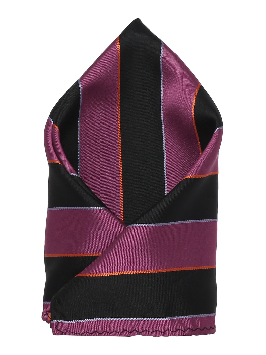 

Alvaro Castagnino Men's Black & Purple Colourblocked Pocket Square