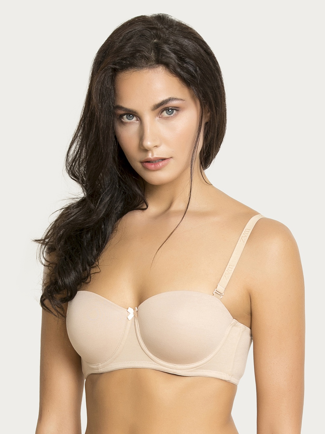 

Zivame Beige Solid Underwired Lightly Padded Balconette Bra ZI1134CORE0NUDE