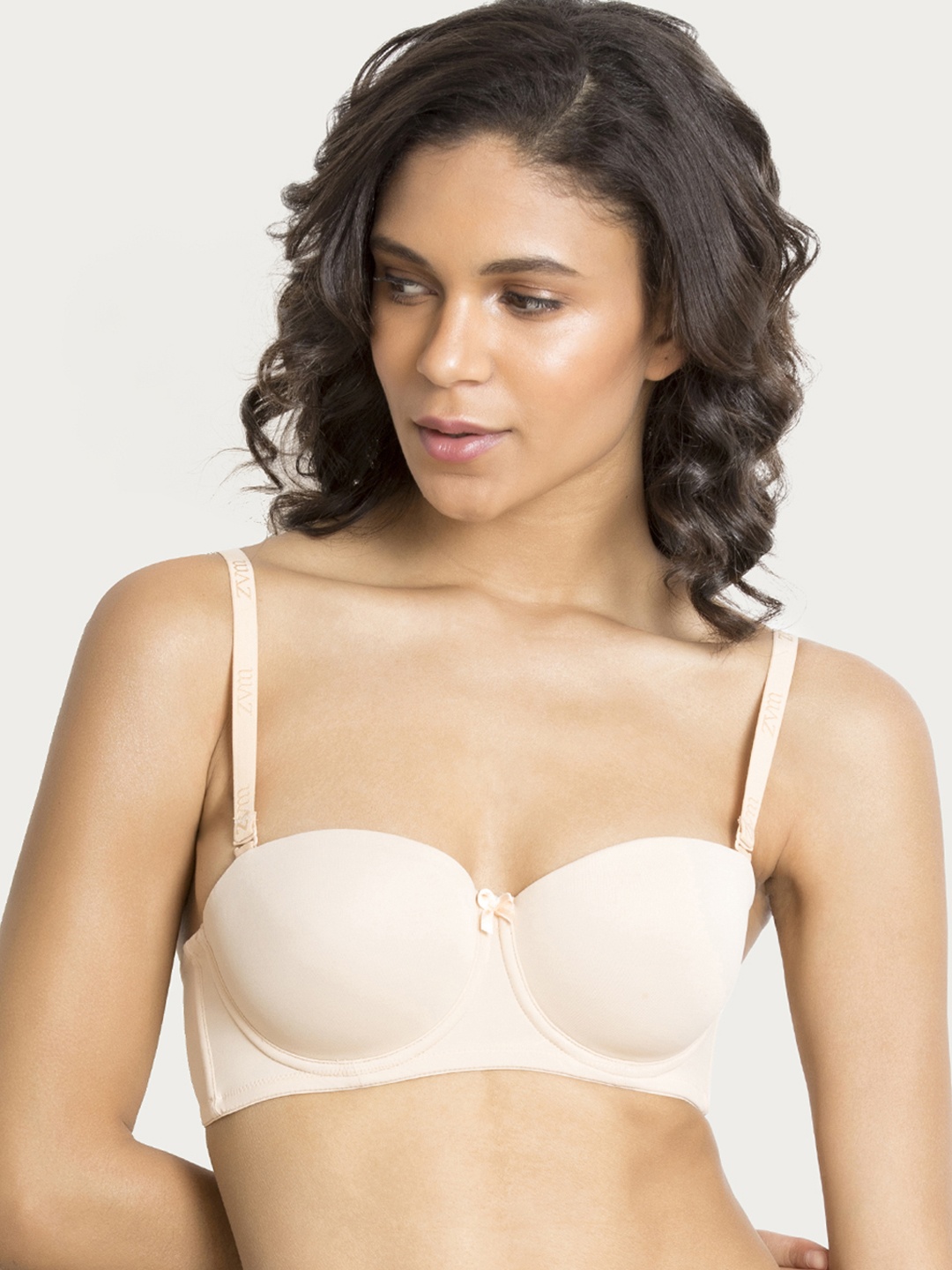 

Zivame Beige Solid Underwired Lightly Padded Balconette Bra ZI1133CORE0NUDE