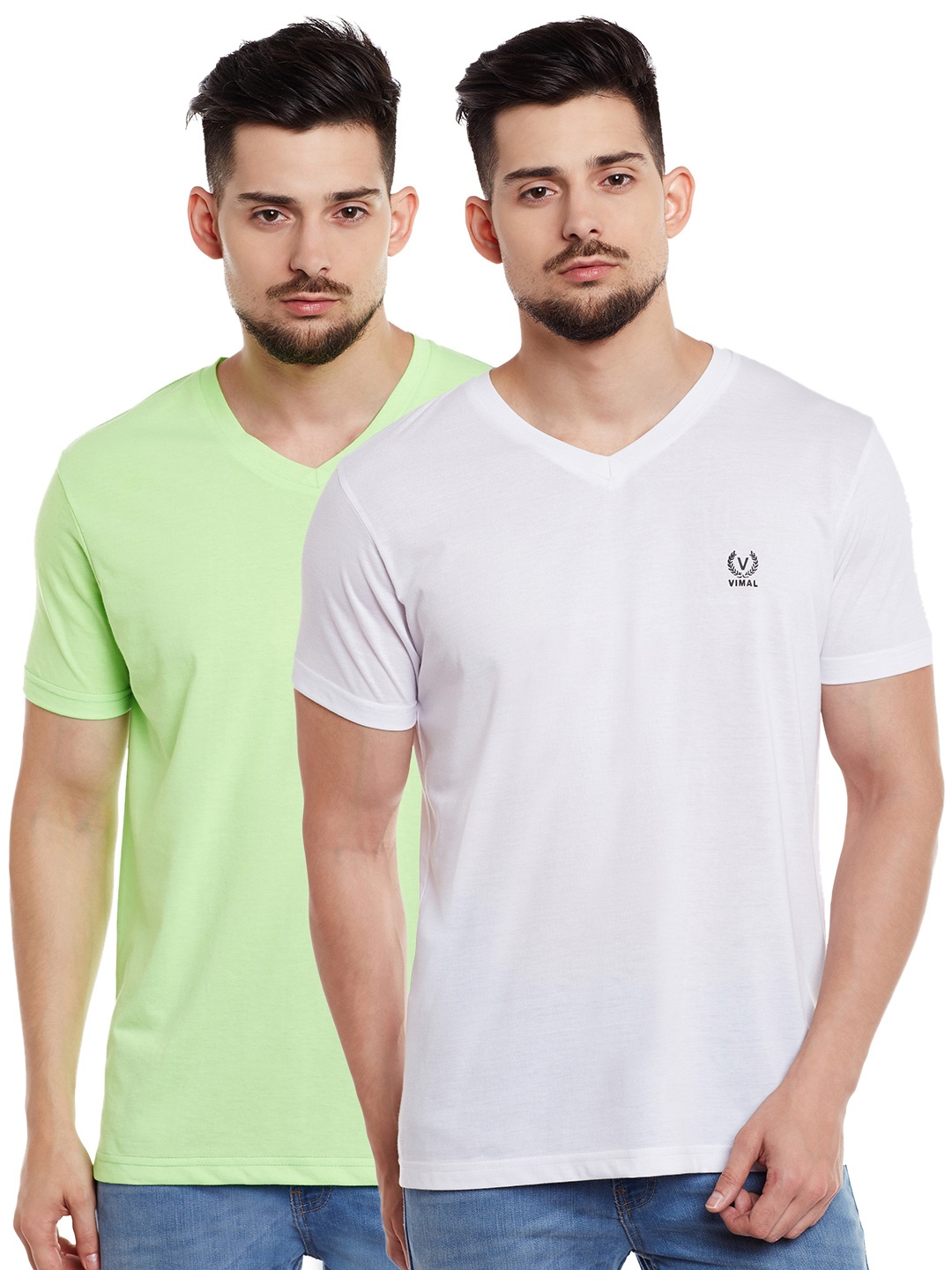 

MACK JONNEY Men Pack of 2 T-shirts, White