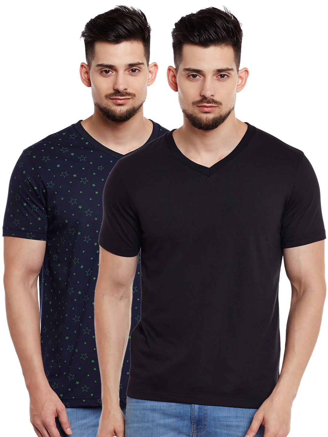 

MACK JONNEY Men Pack of 2 T-shirts, Navy blue
