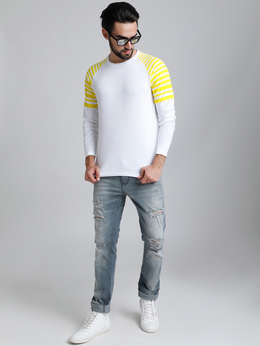 

DILLINGER Men White Solid Round Neck T-shirt