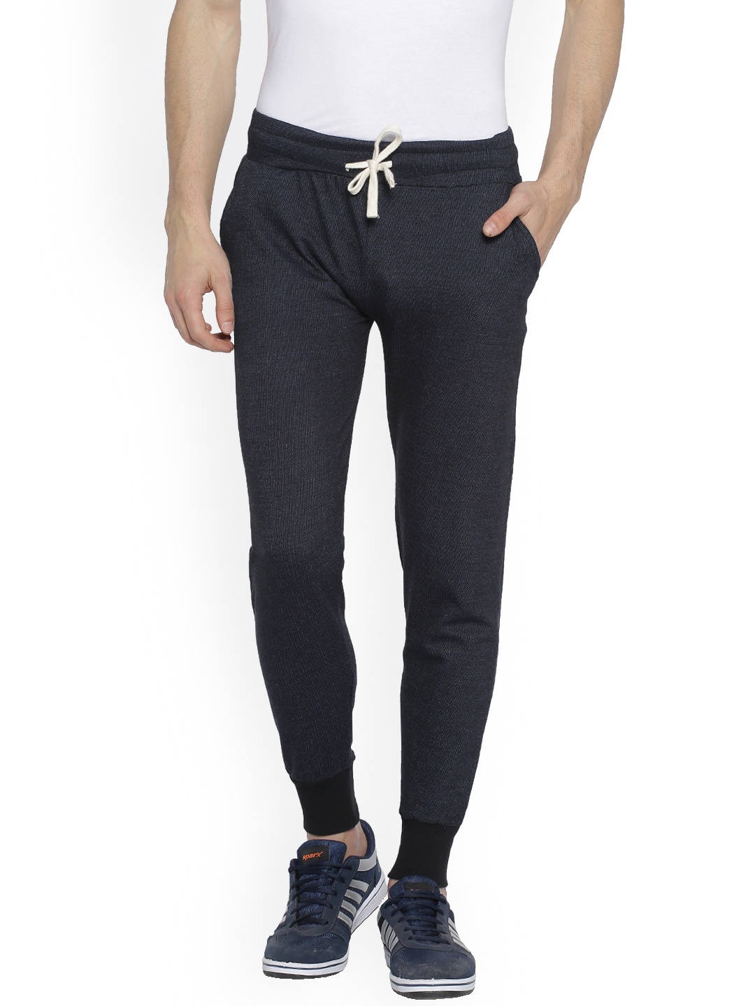 

Campus Sutra Men Navy Blue Solid Joggers