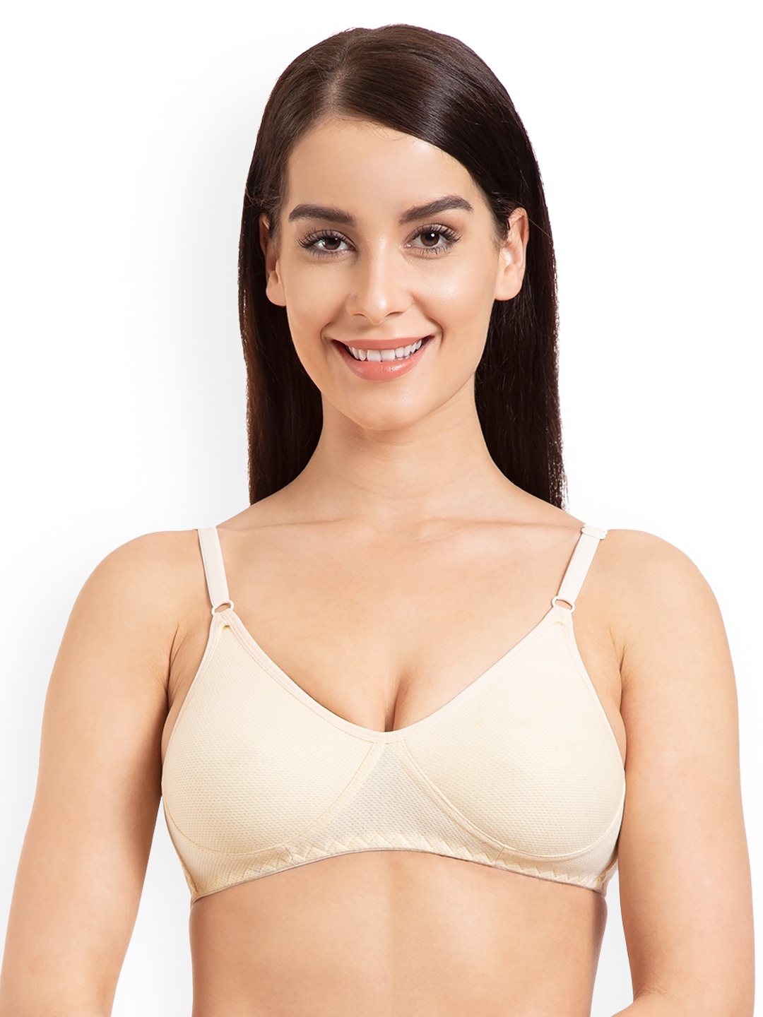 

Tweens Beige Solid Non-Wired Non Padded T-shirt Bra TW295SK