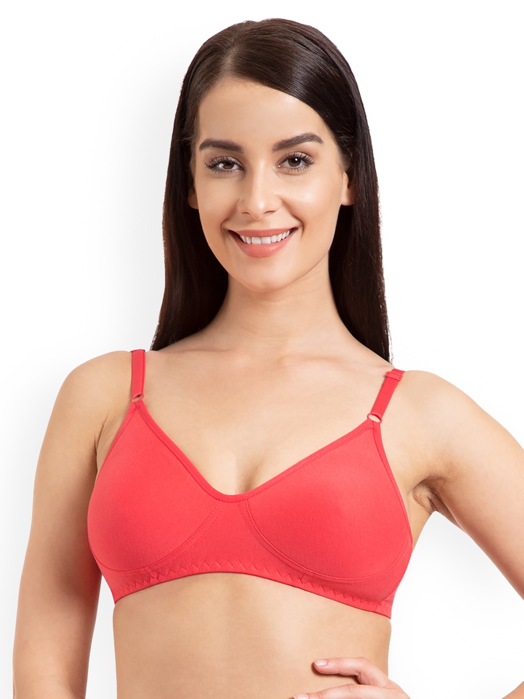 

Tweens Coral Red Solid Non-Wired Non Padded T-shirt Bra TW290CRL