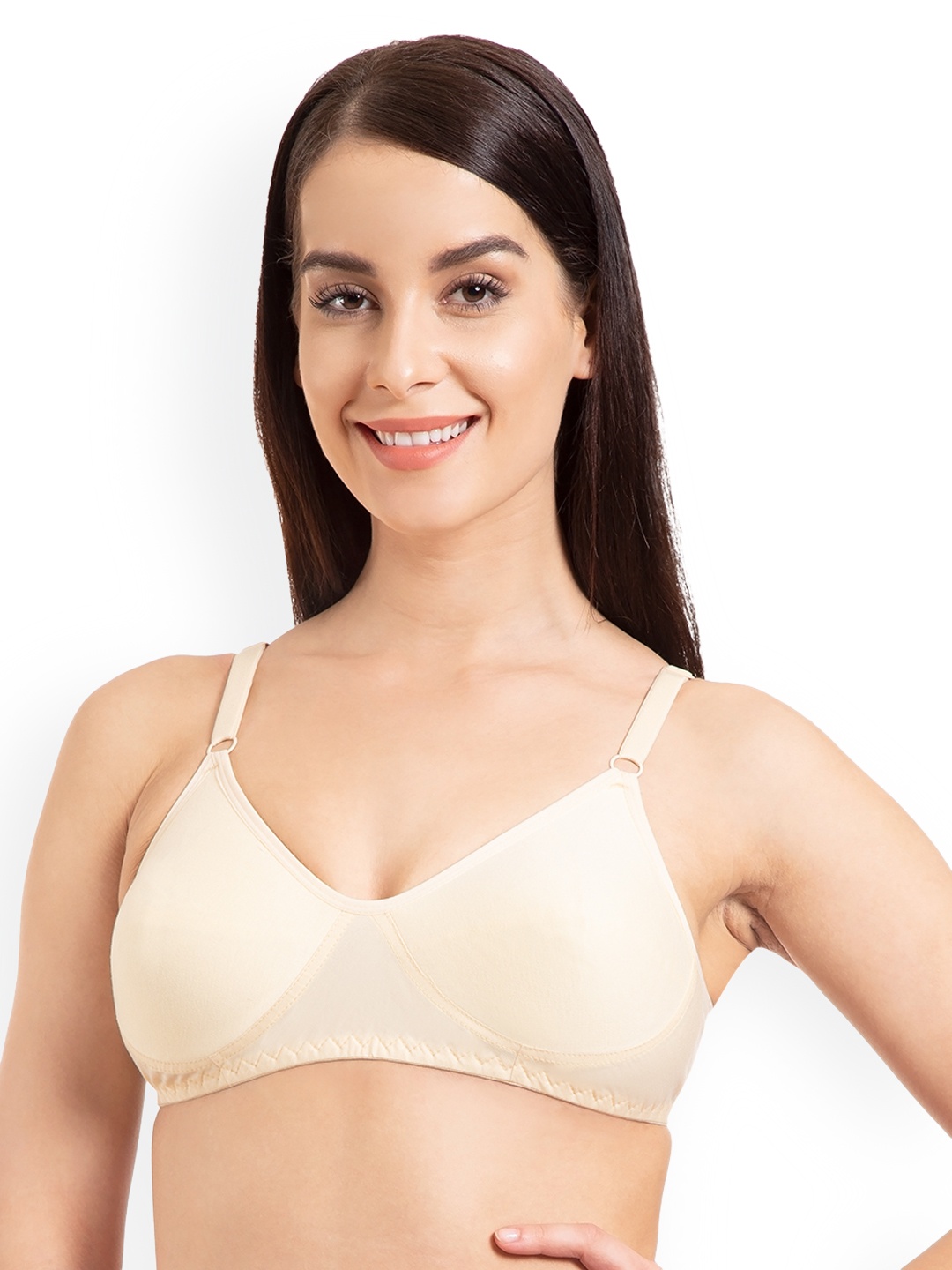 

Tweens Beige Solid Non-Wired Non Padded T-shirt Bra TW294SK