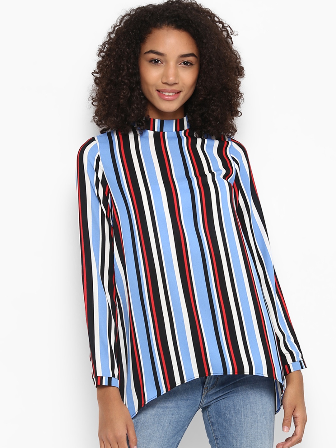 

Harpa Women Blue Striped Top