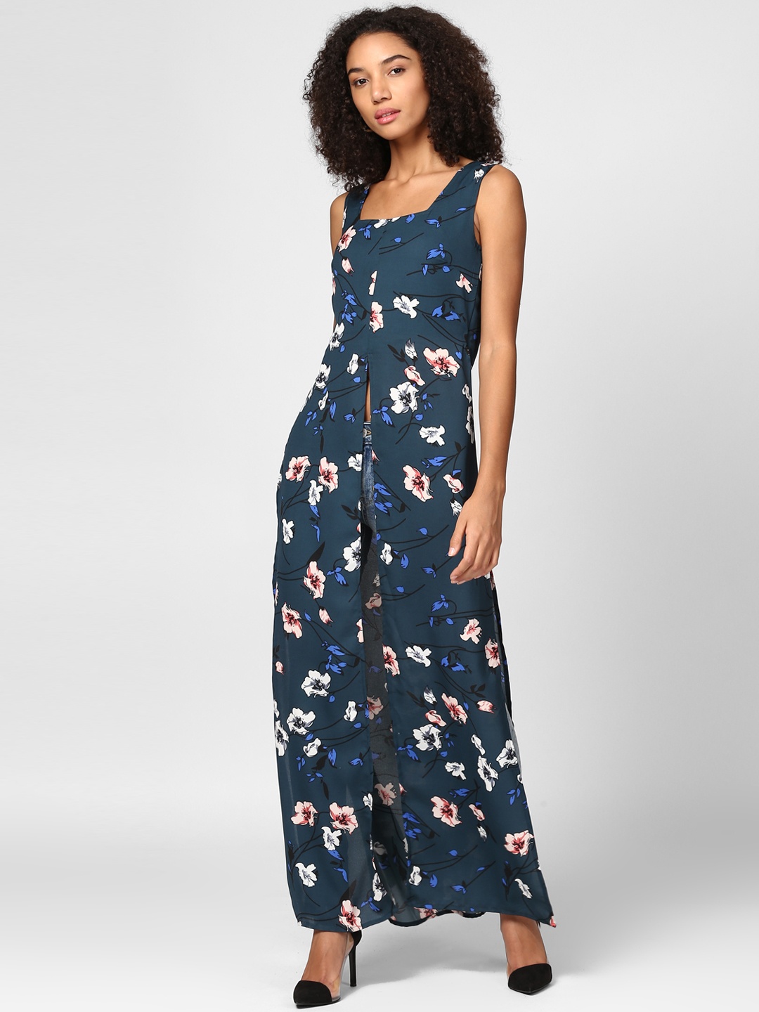 

Harpa Women Blue Printed Maxi Top