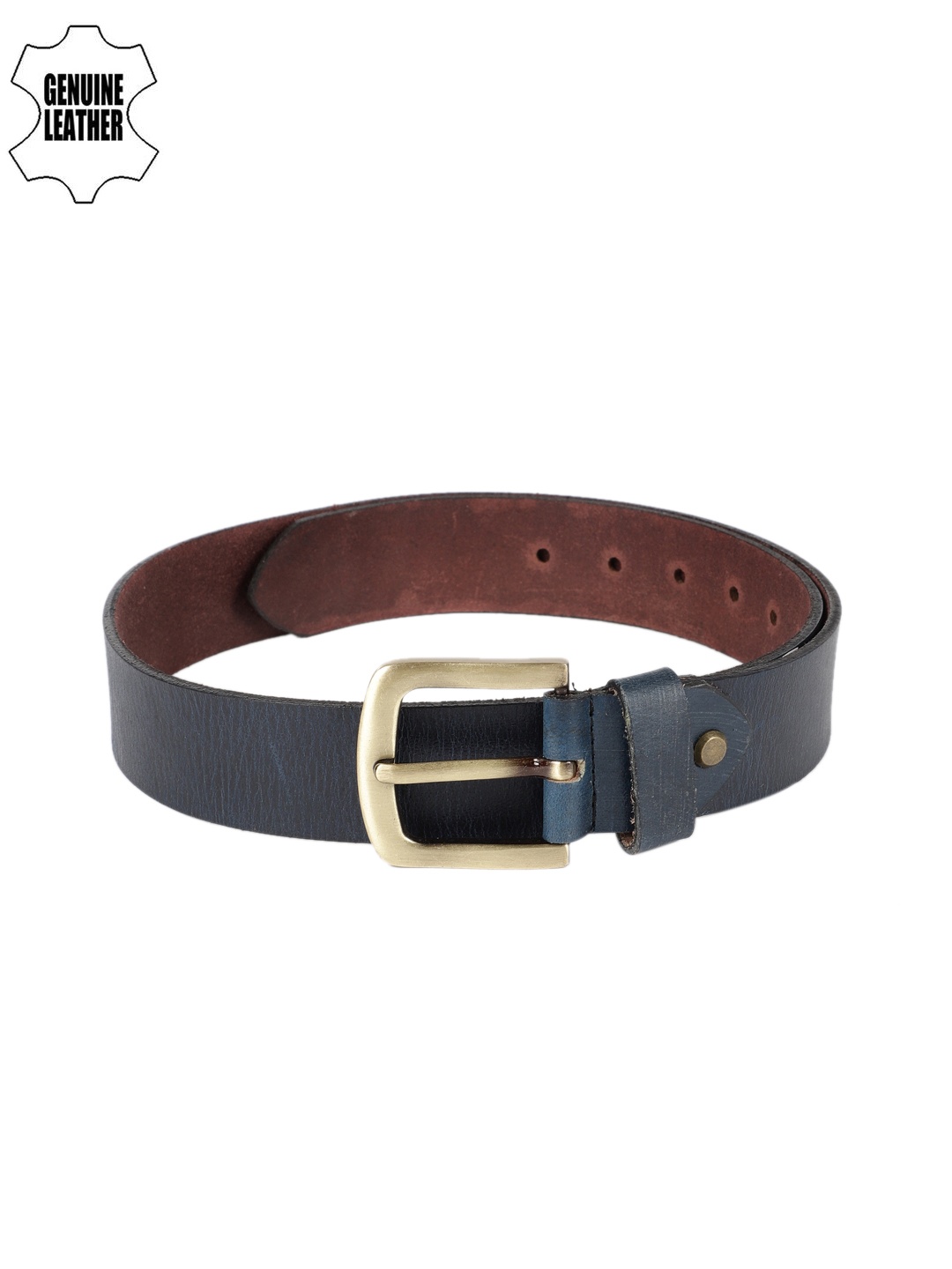 

SPYKAR Men Blue Solid Genuine Leather Belt