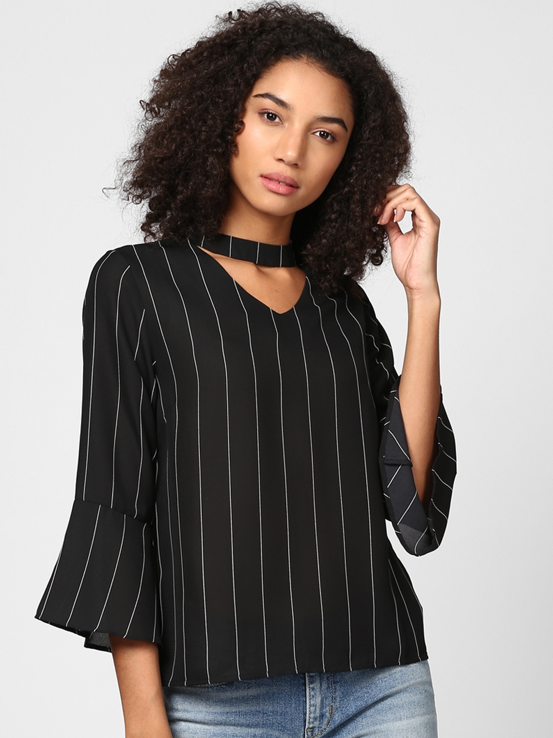 

Harpa Women Black Striped Top