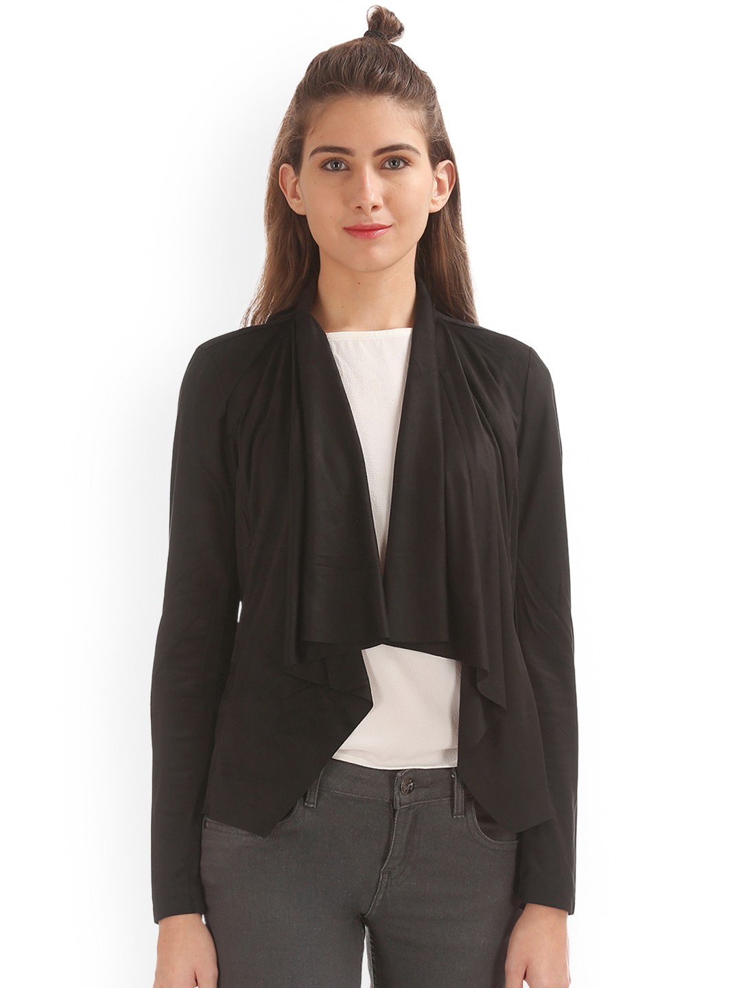 

U.S. Polo Assn. Women Black Open Front Shrug