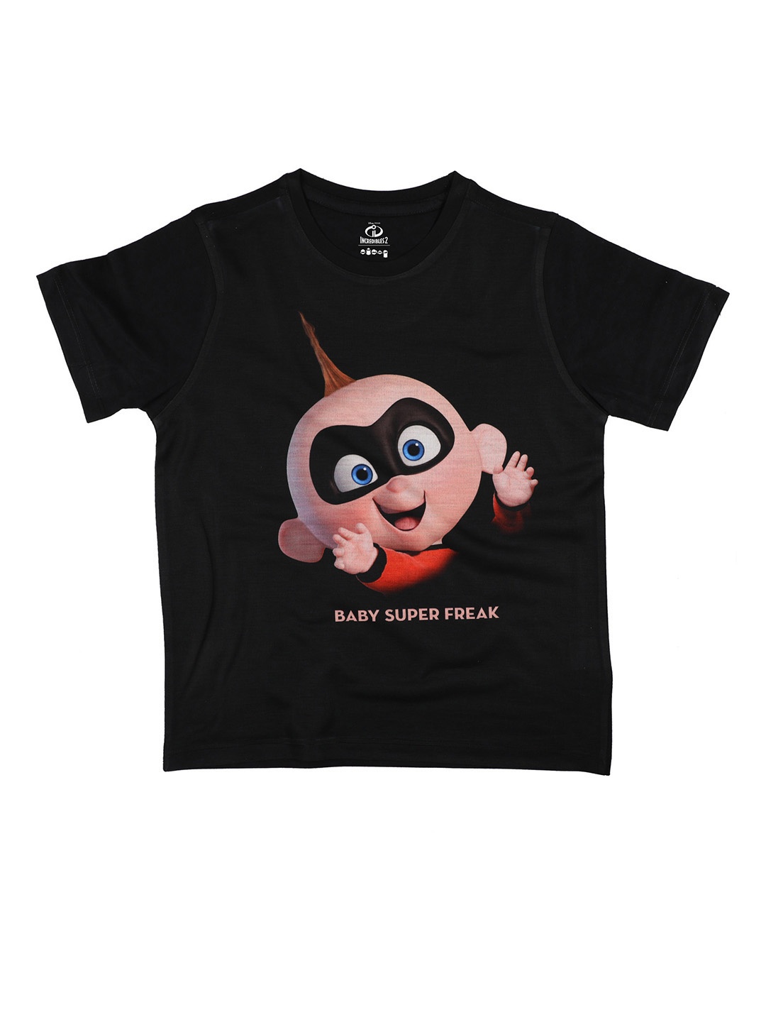 

Disney by Wear Your Mind Black Printed Round Neck T-shirt