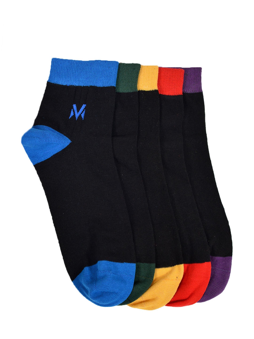 

MARC Men Pack of 5 Black Ankle Length Socks