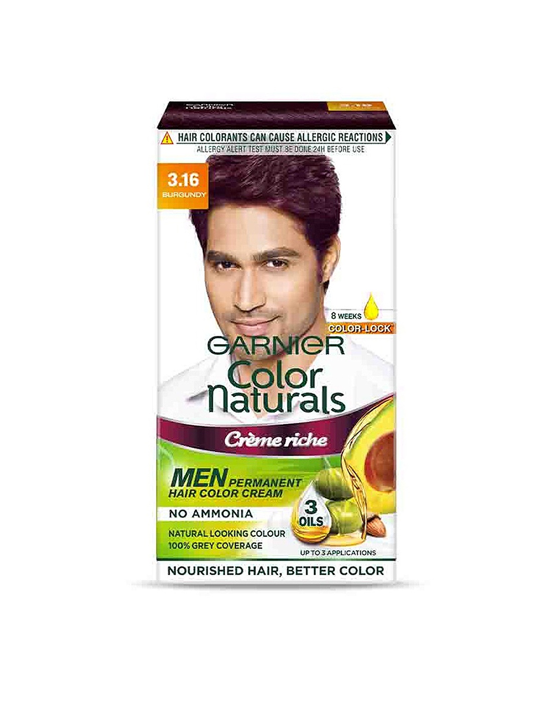

Garnier Color Naturals Men Long-Lasting Hair Color - 3.16 Burgundy, Red