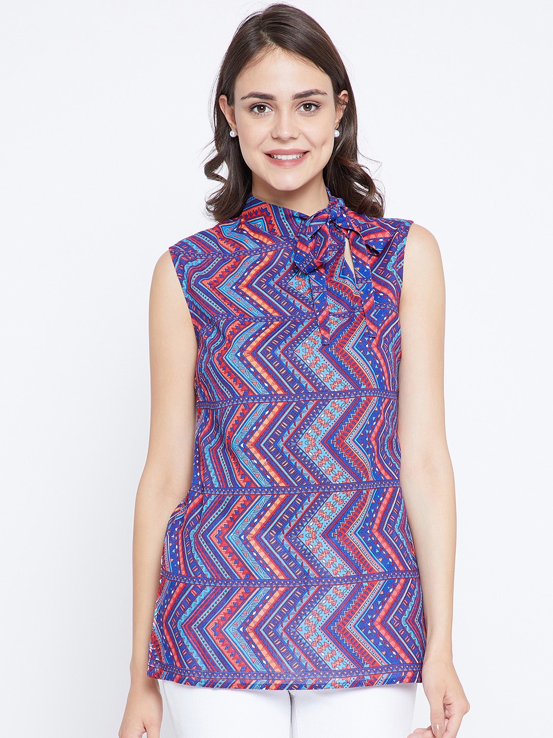 

Zastraa Women Purple Printed Top