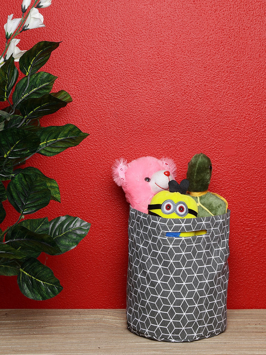 

S9home by Seasons Grey Geometrical Printed Storage Bag