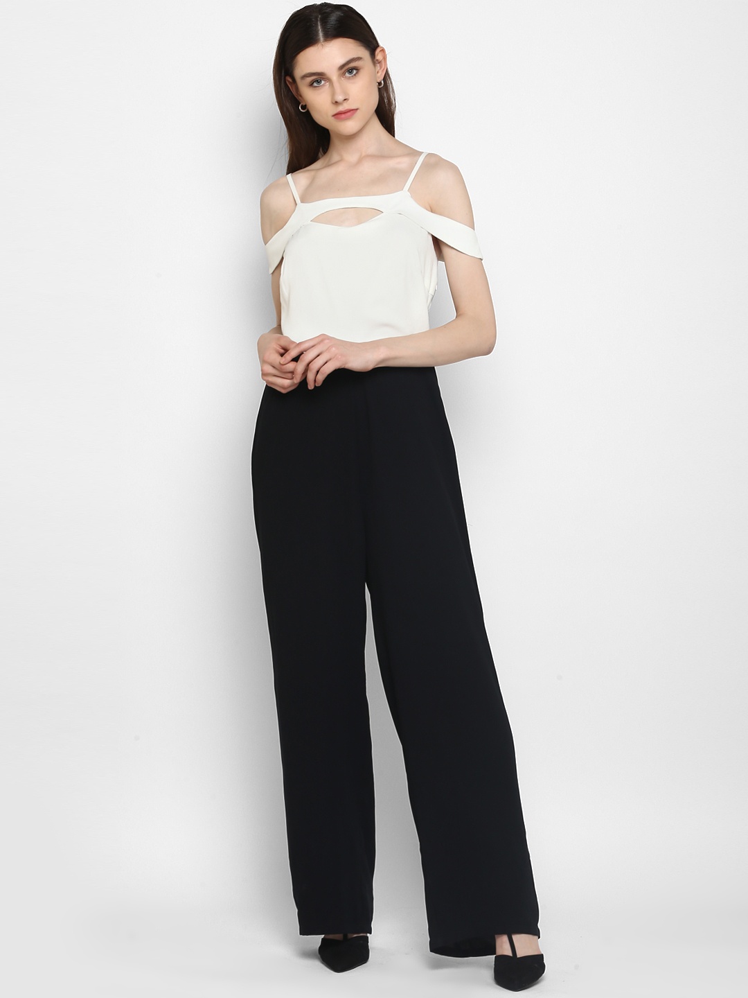 

Kazo Women Black & White Jumpsuit