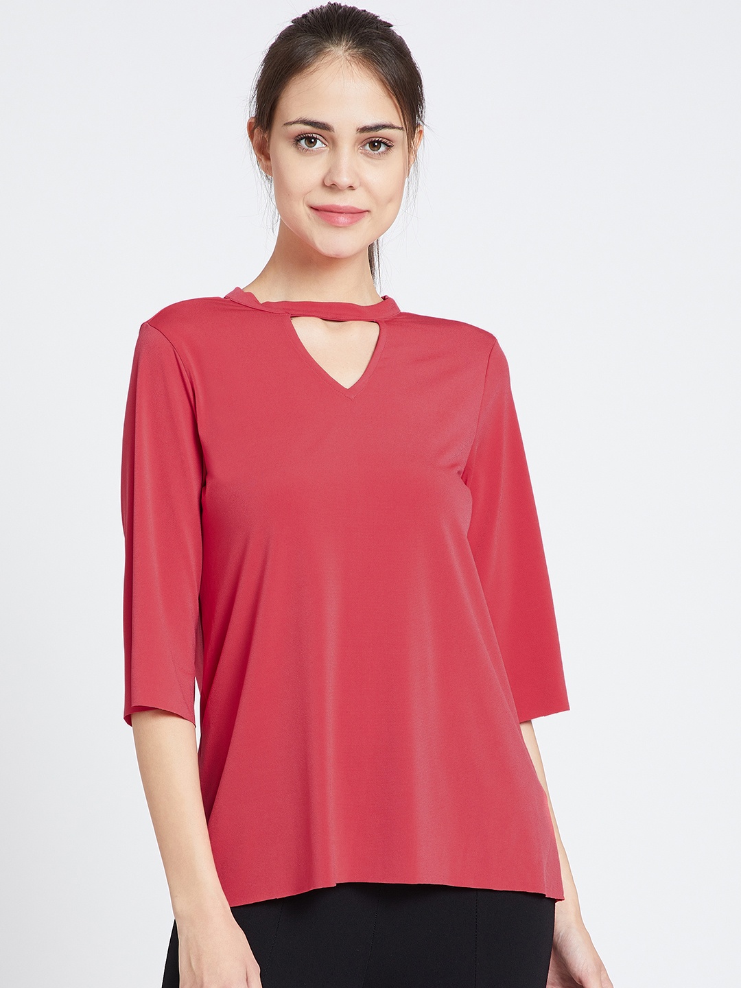 

COVER STORY Women Red Solid Top