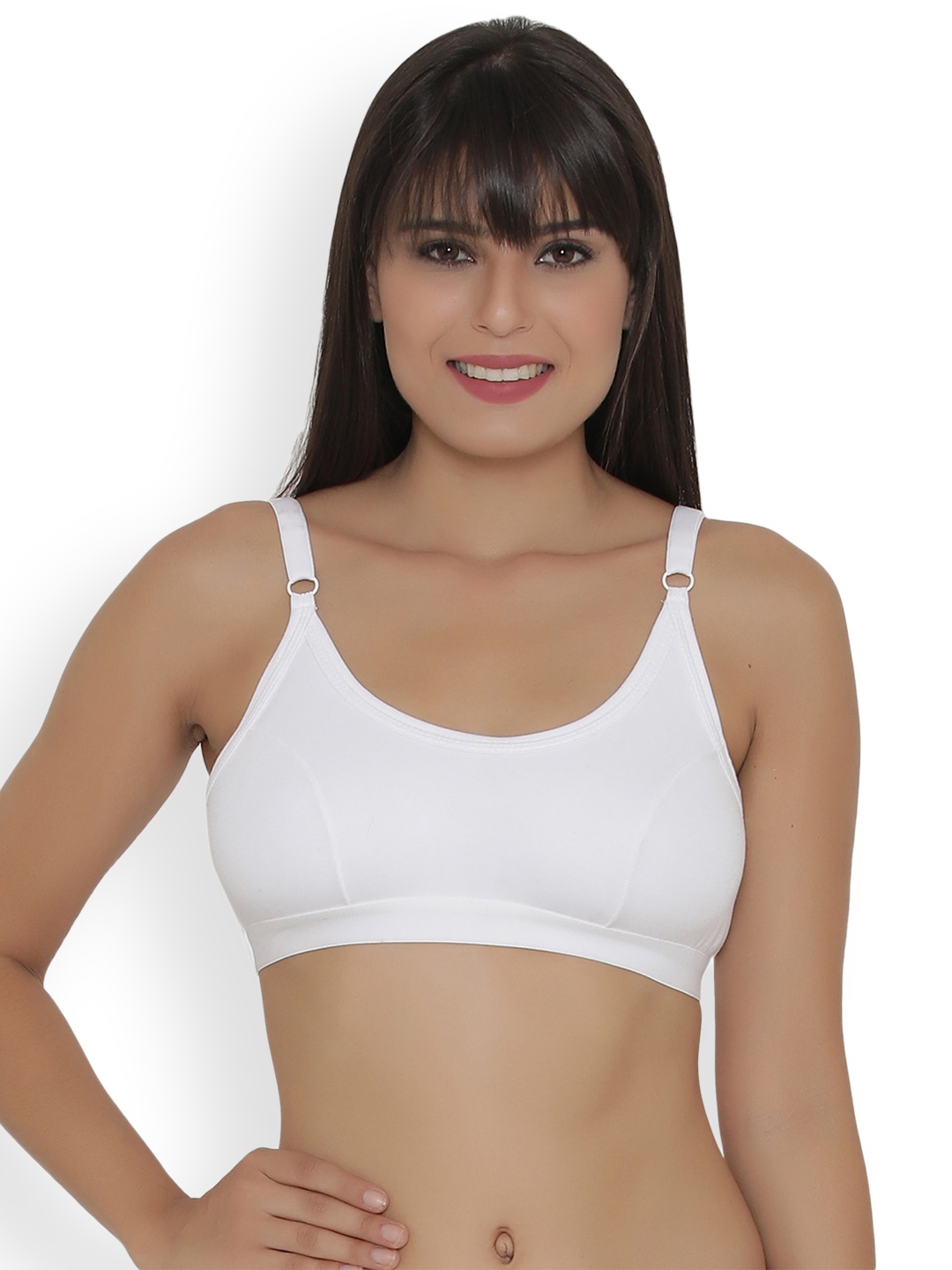 

Clovia White Solid Non-Wired Non Padded Everyday Bra BR1304P18XL