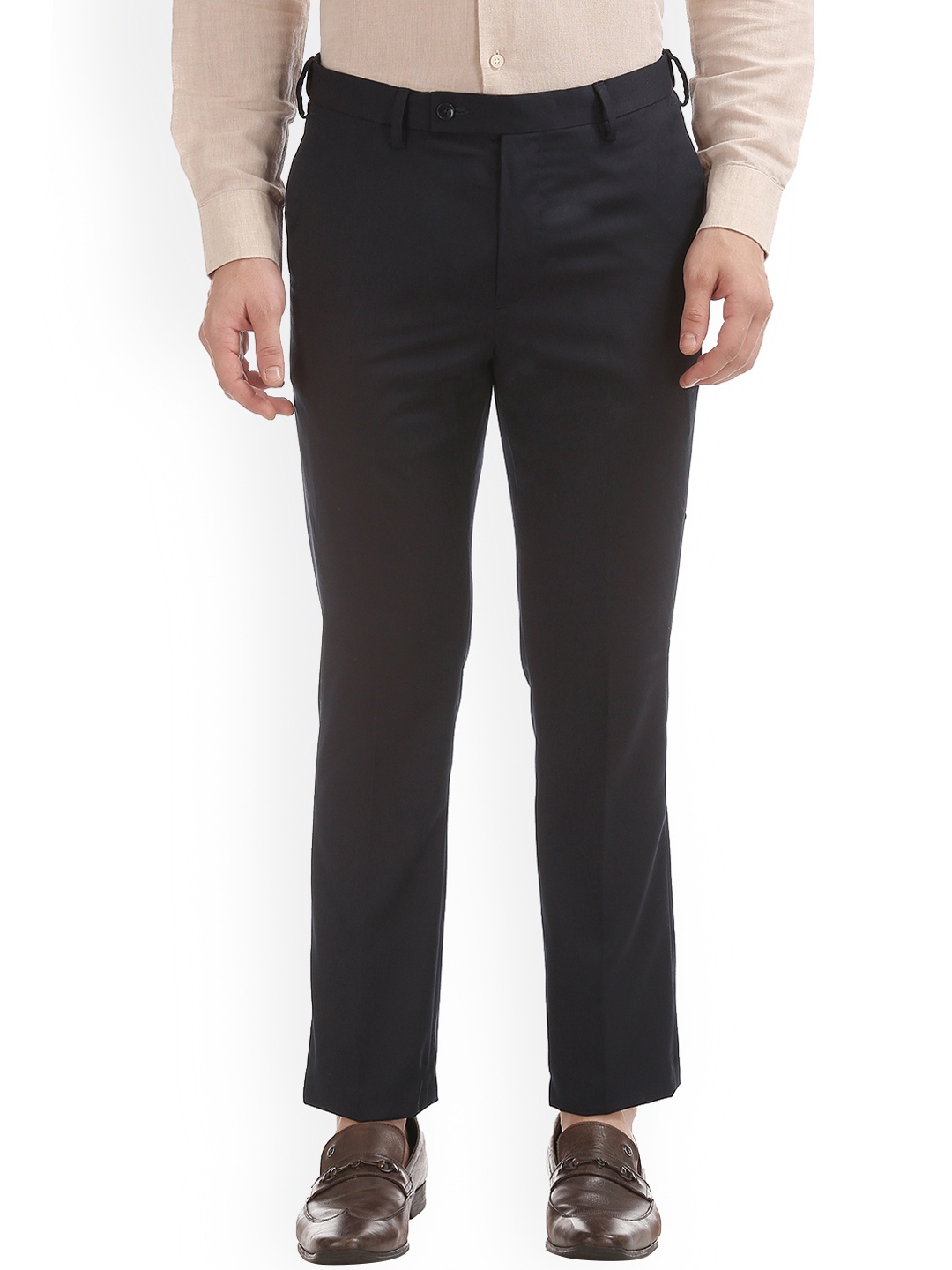 

Arrow Men Blue Tapered Fit Solid Formal Trousers