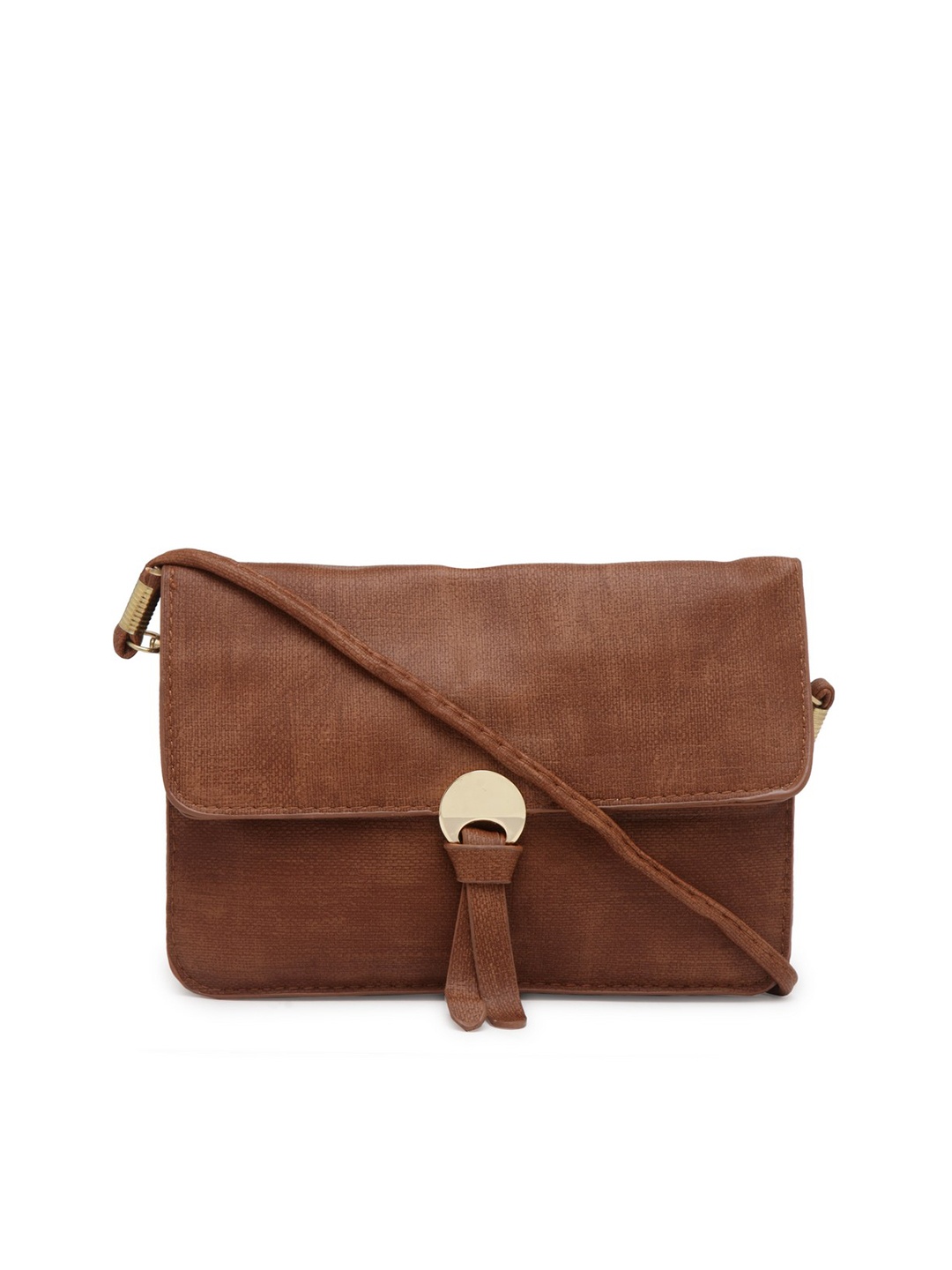 

Moedbuille Brown Solid Sling Bag