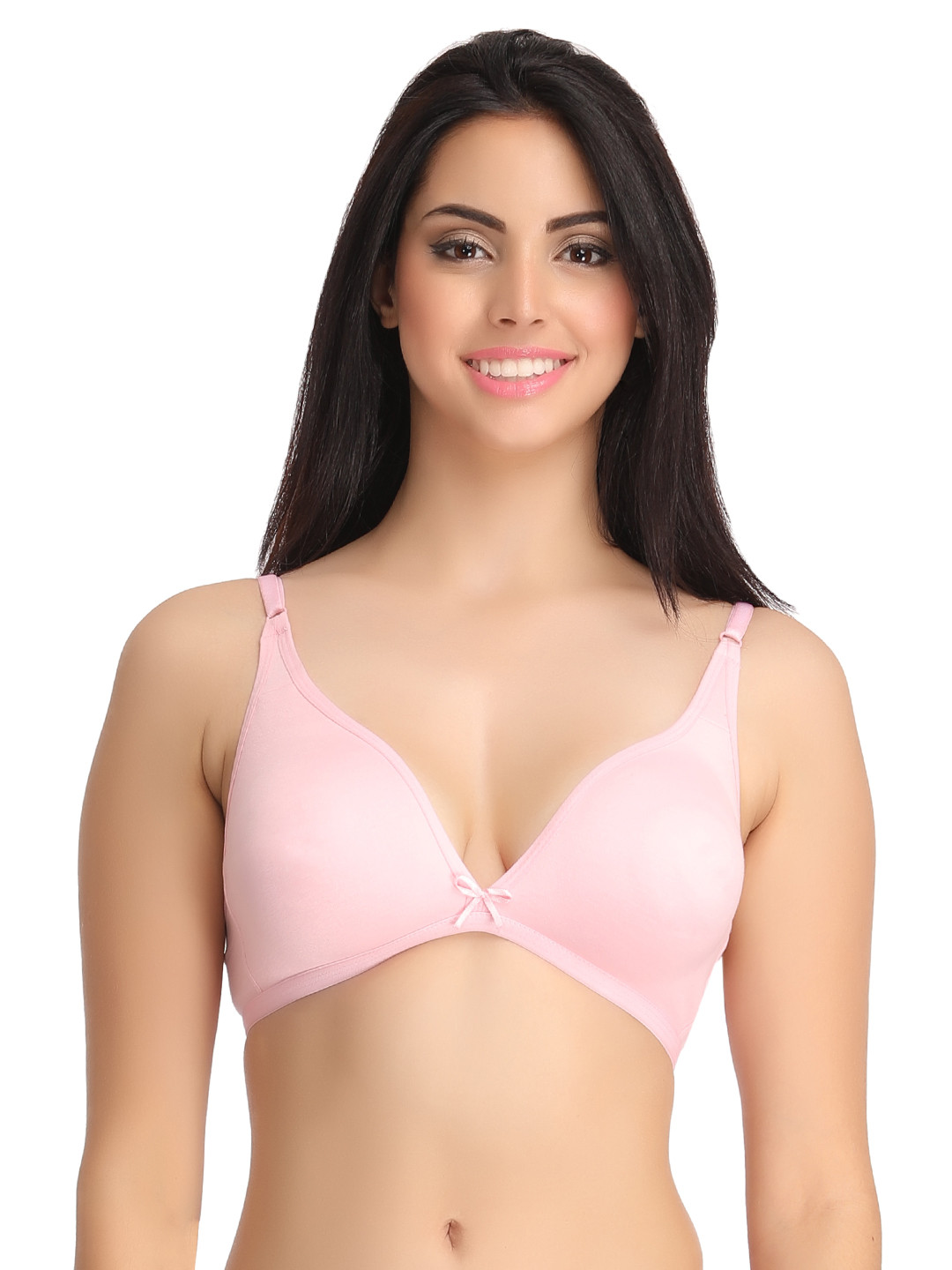 

Clovia Pink Solid Non-Wired Non Padded T-shirt Bra BR0788Z2240C
