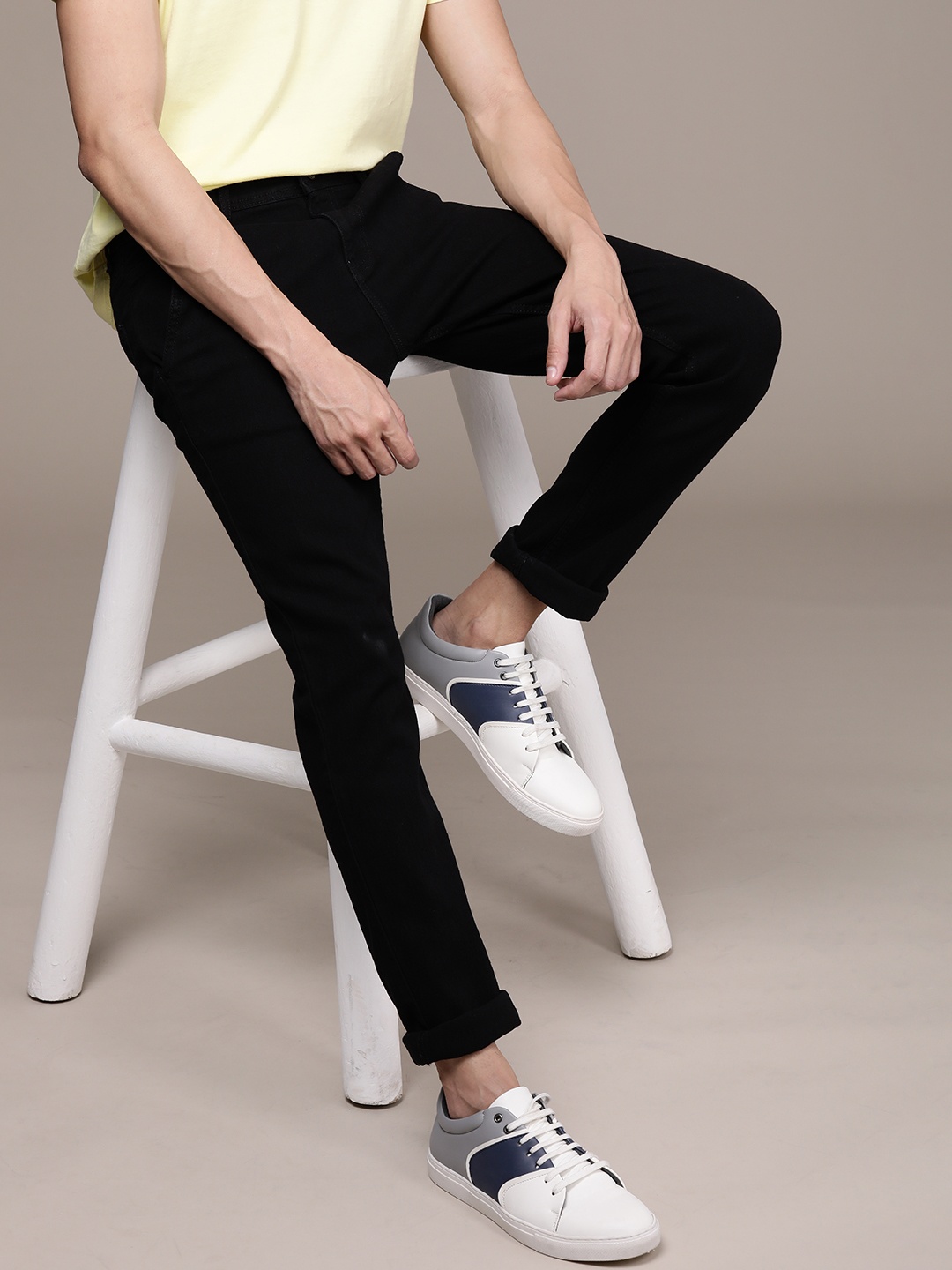 

High Star Men Black Slim Fit Stretchable Jeans