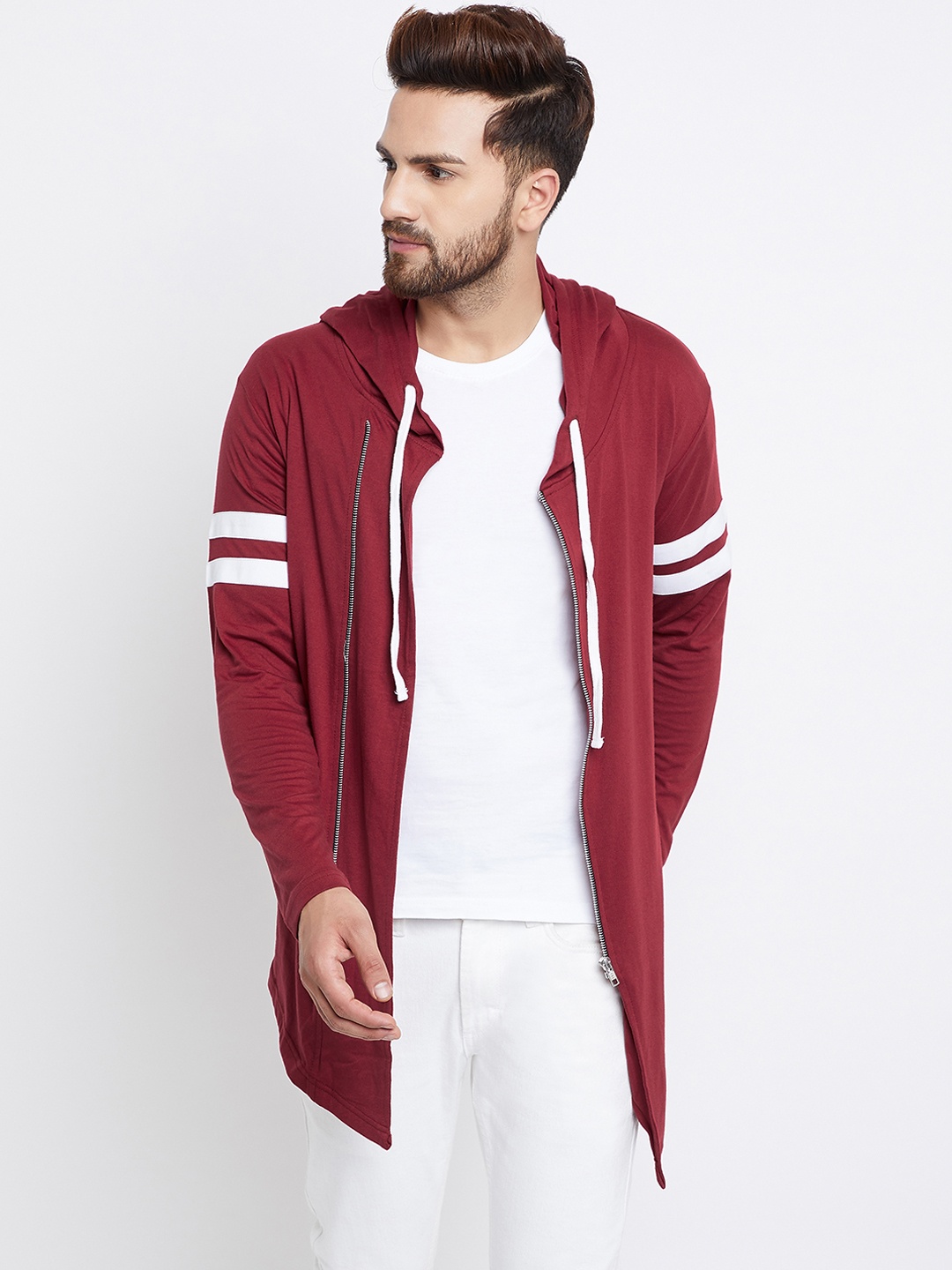 

CHILL WINSTON Men Maroon Solid Tailored Jacket
