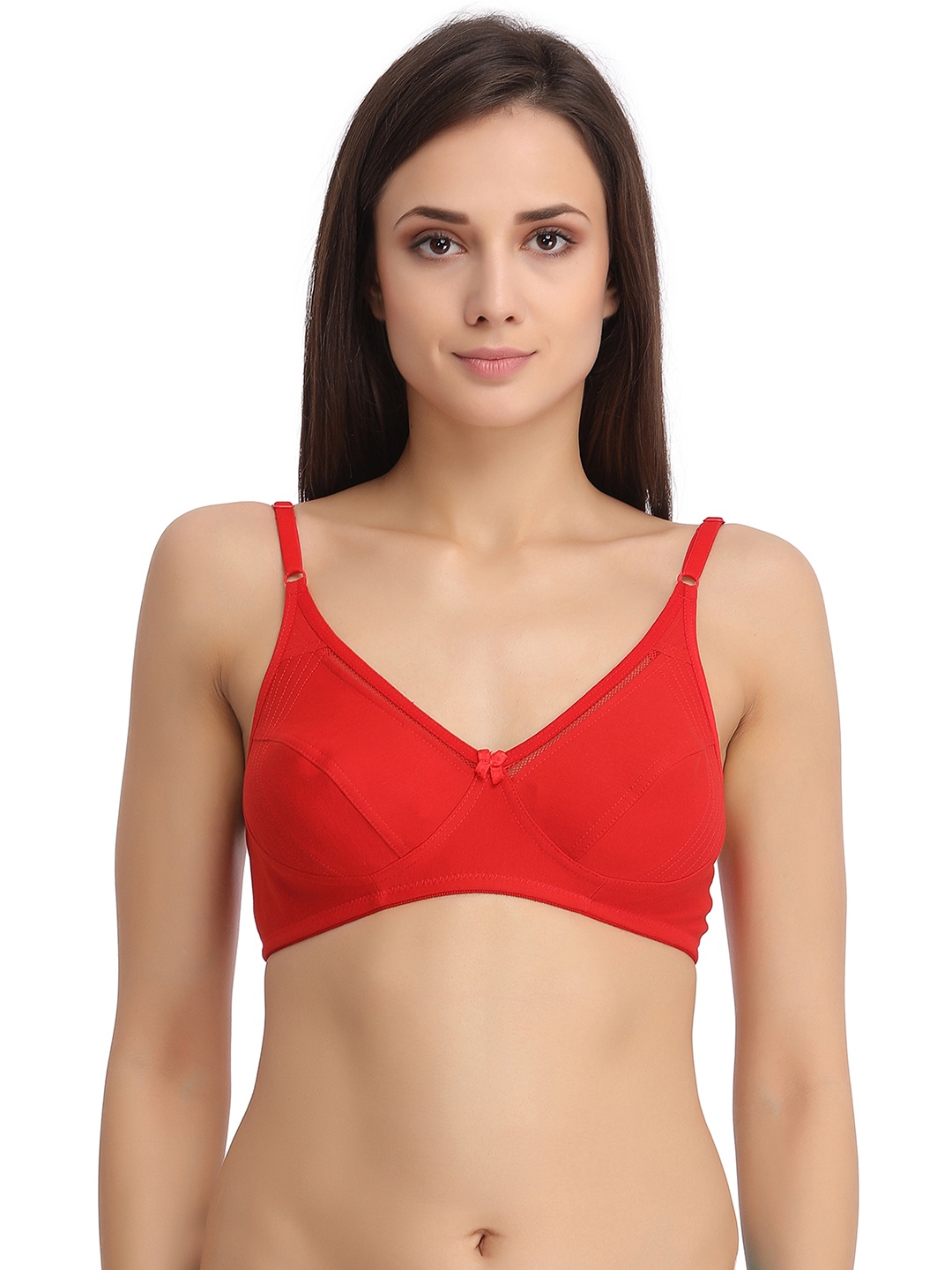 

Clovia Red Solid Non-Wired Non Padded Everyday Bra BR0469Z0438C