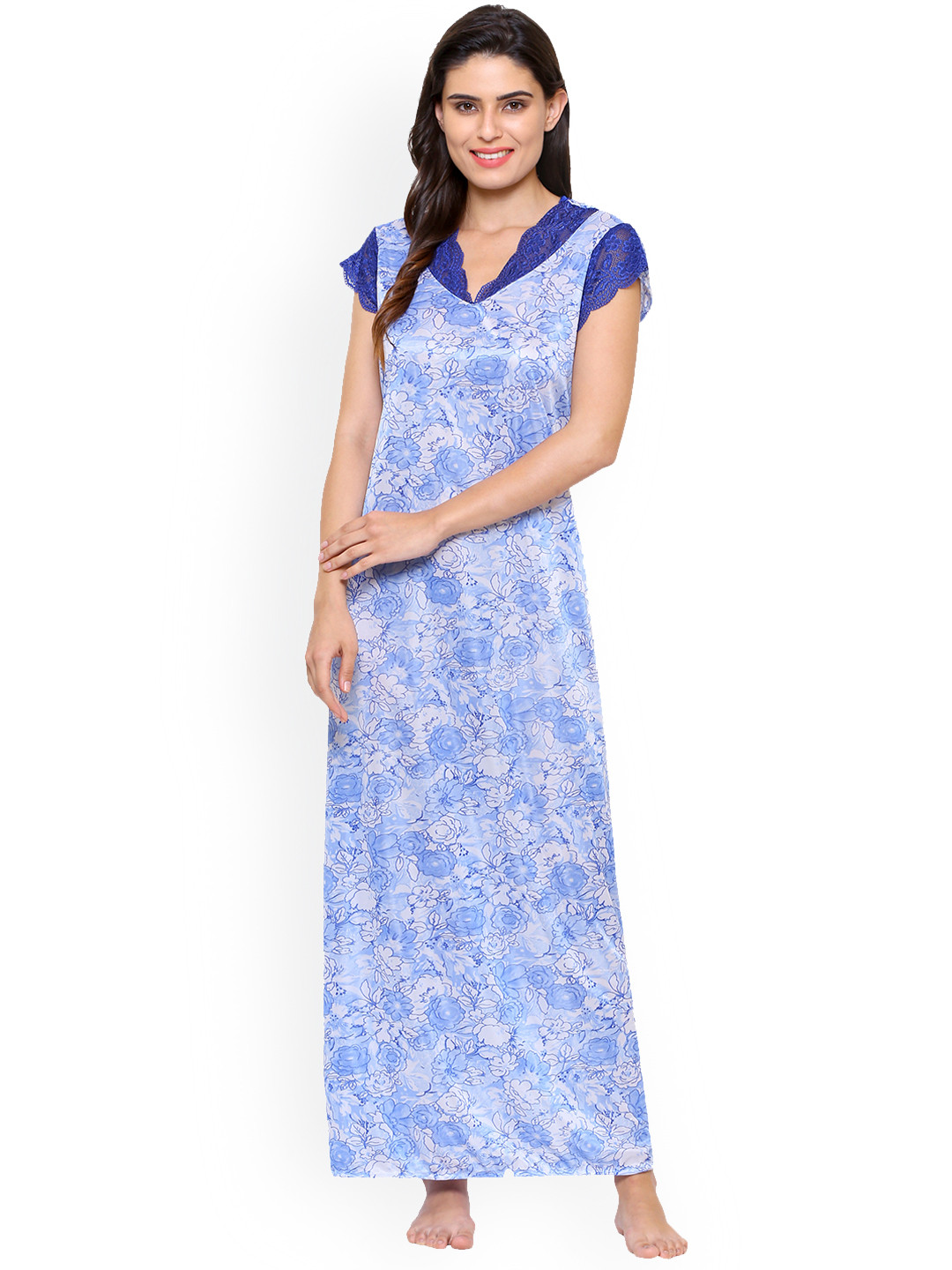 

Klamotten Blue Printed Nightdress