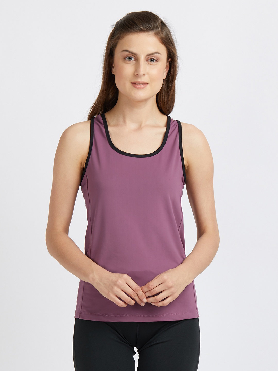 

Tuna London Women Purple Solid Tank Top