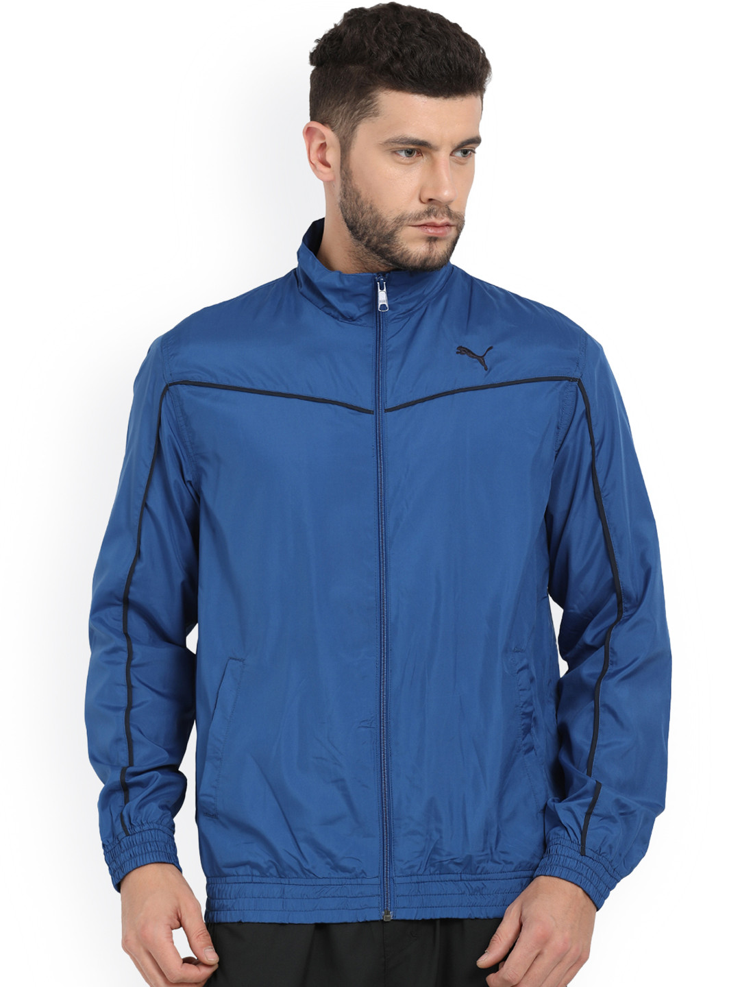 

Puma Men Blue Solid Sporty Jacket