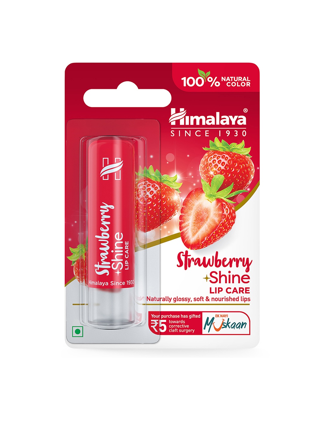 

Himalaya Strawberry Shine Lip Care 4.5 g, Red