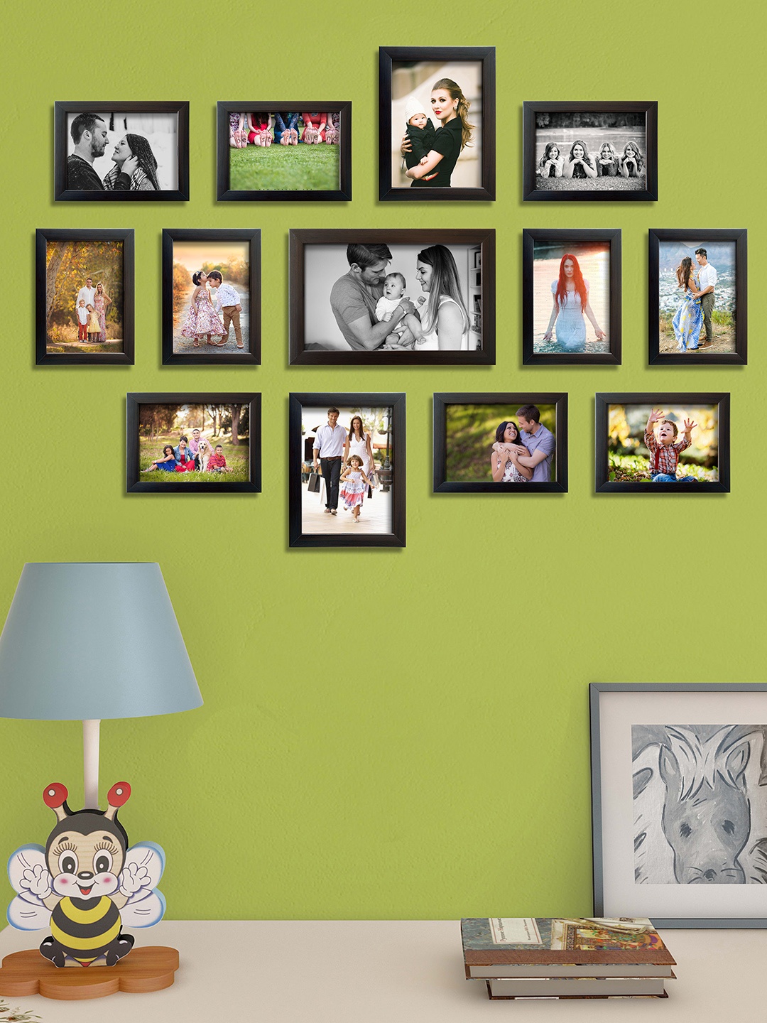 

RANDOM Set Of 13 Brown Photo Frames