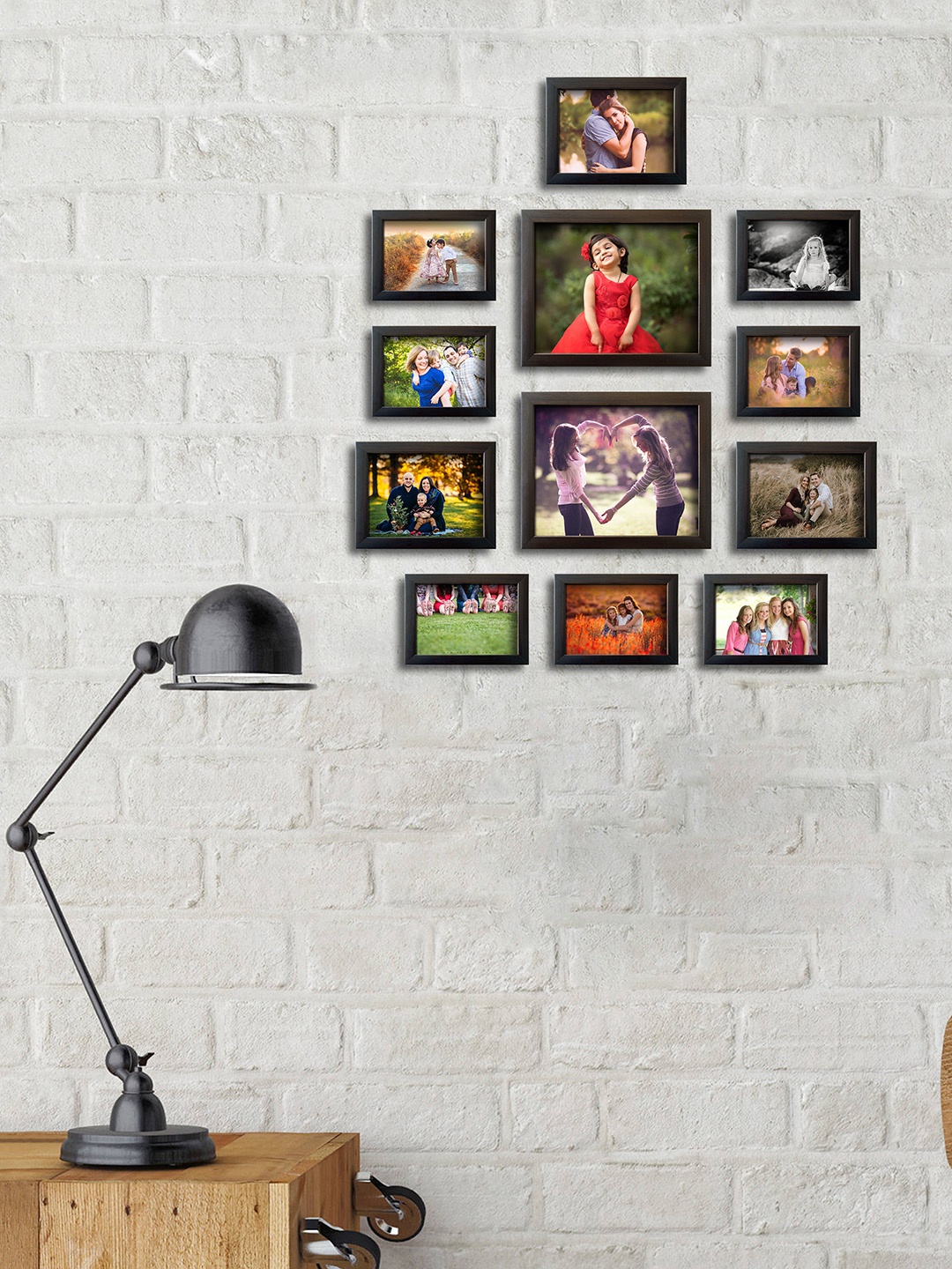 

RANDOM Set of 12 Brown Photo Frames