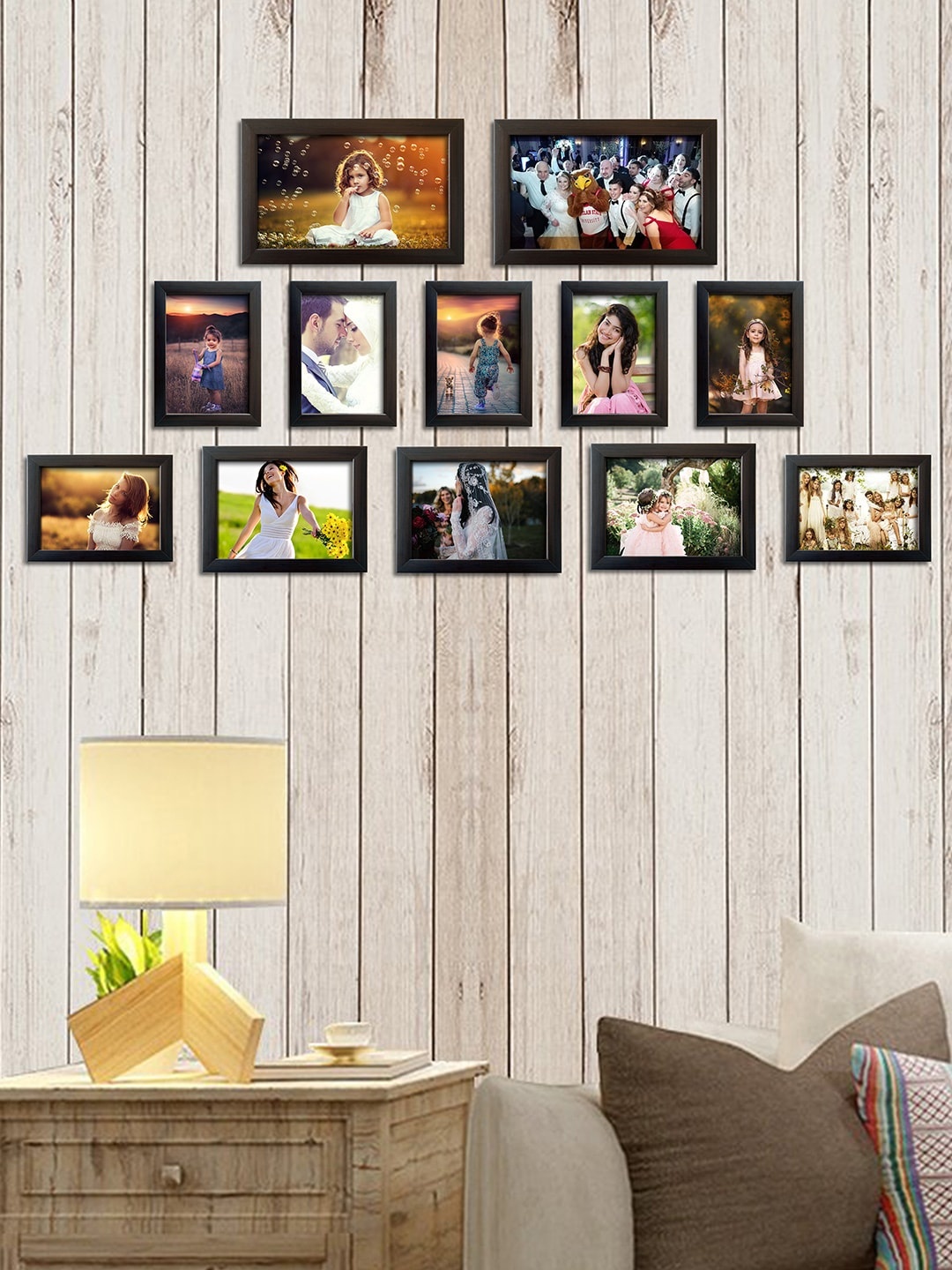 

RANDOM Set of 12 Brown Photo Frames