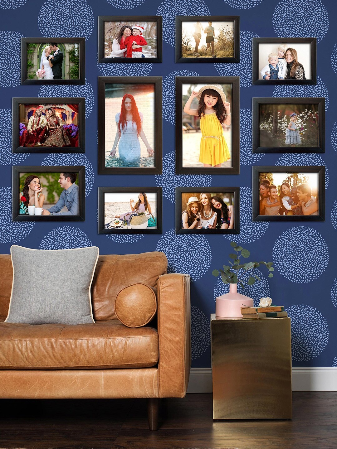 

RANDOM Set of 12 Brown Photo Frames