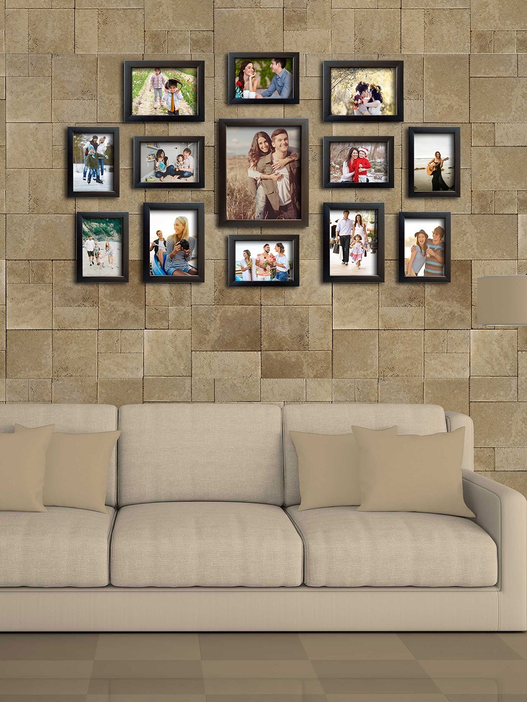 

RANDOM Set of 13 Brown Photo Frames
