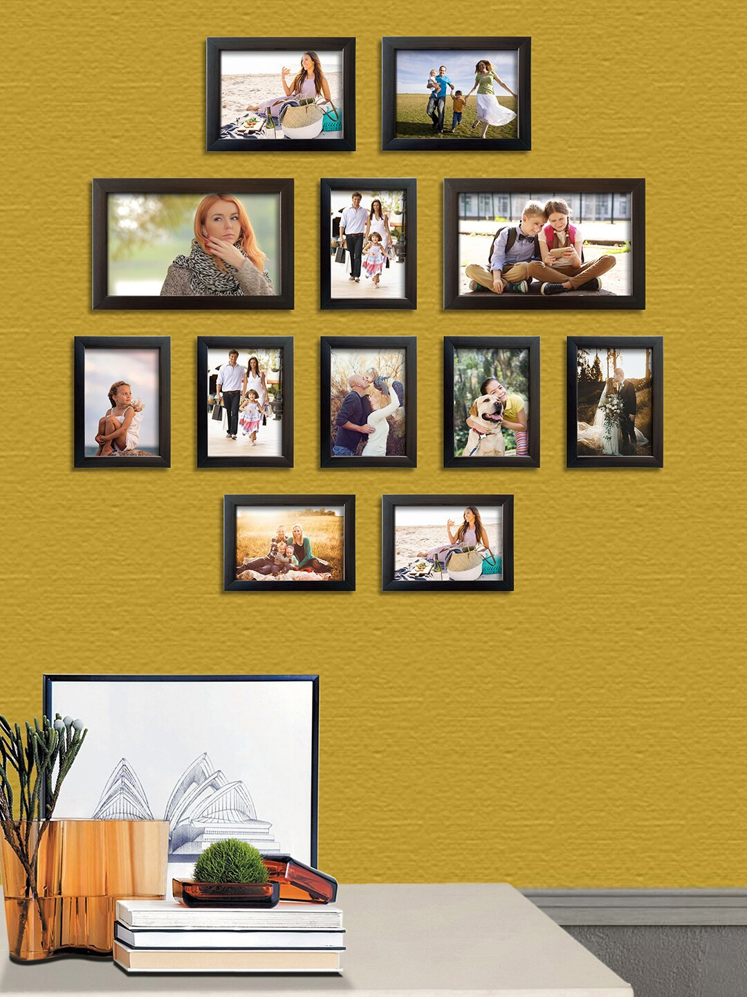 

RANDOM Set of 12 Brown Photo Frames