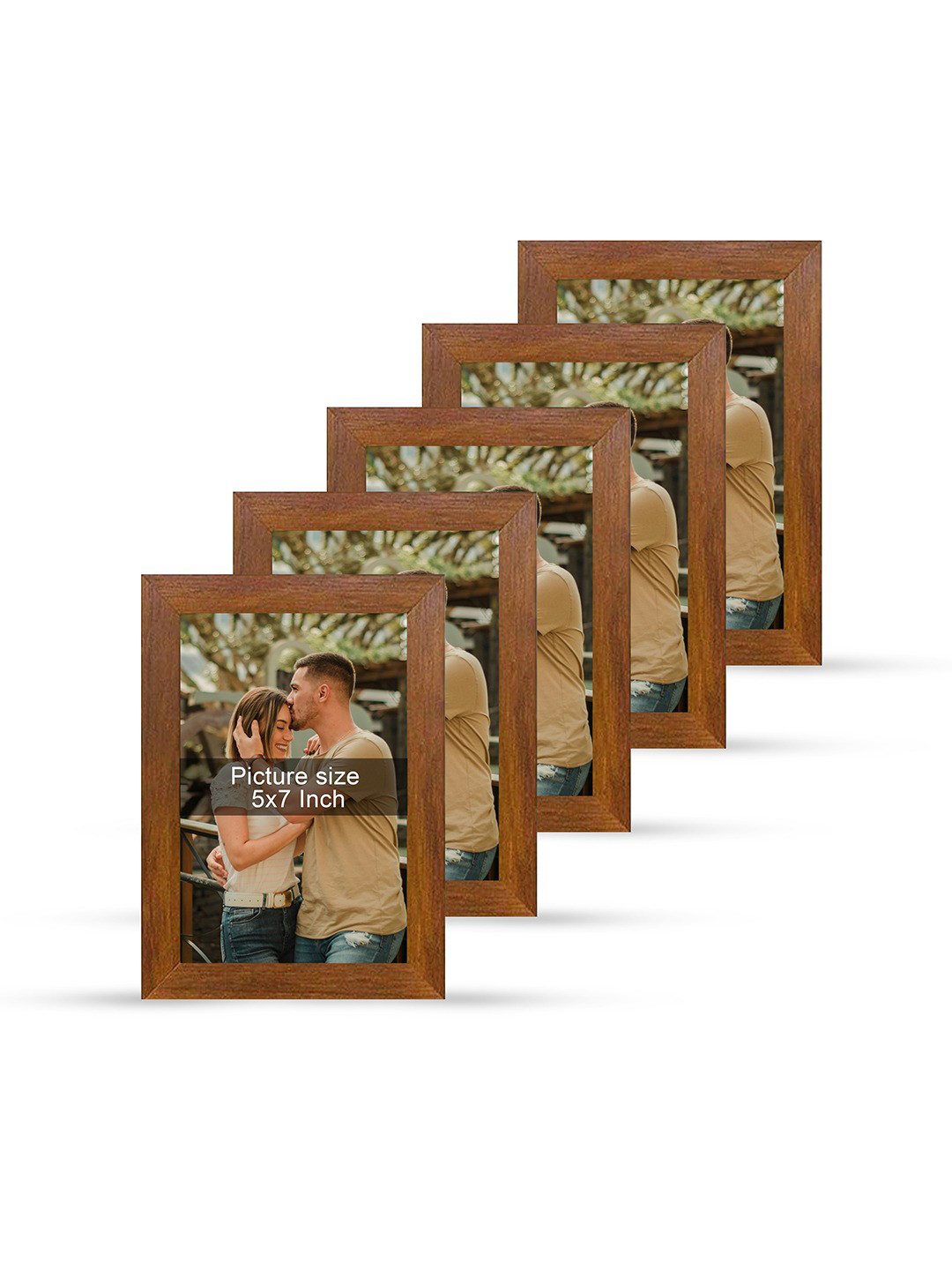 

Art Street Set Of 5 Brown Photo Frames