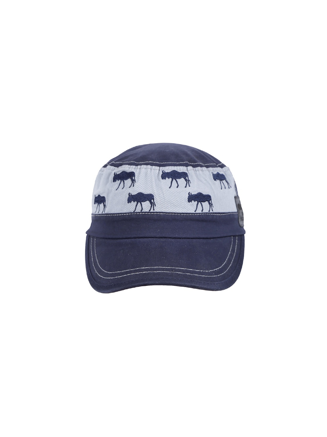 

FabSeasons Unisex Navy Bue Printed Baseball Cap, Navy blue