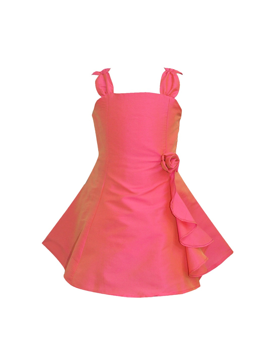 

A.T.U.N All Things Uber Nice Girls Pink Solid Fit and Flare Dress