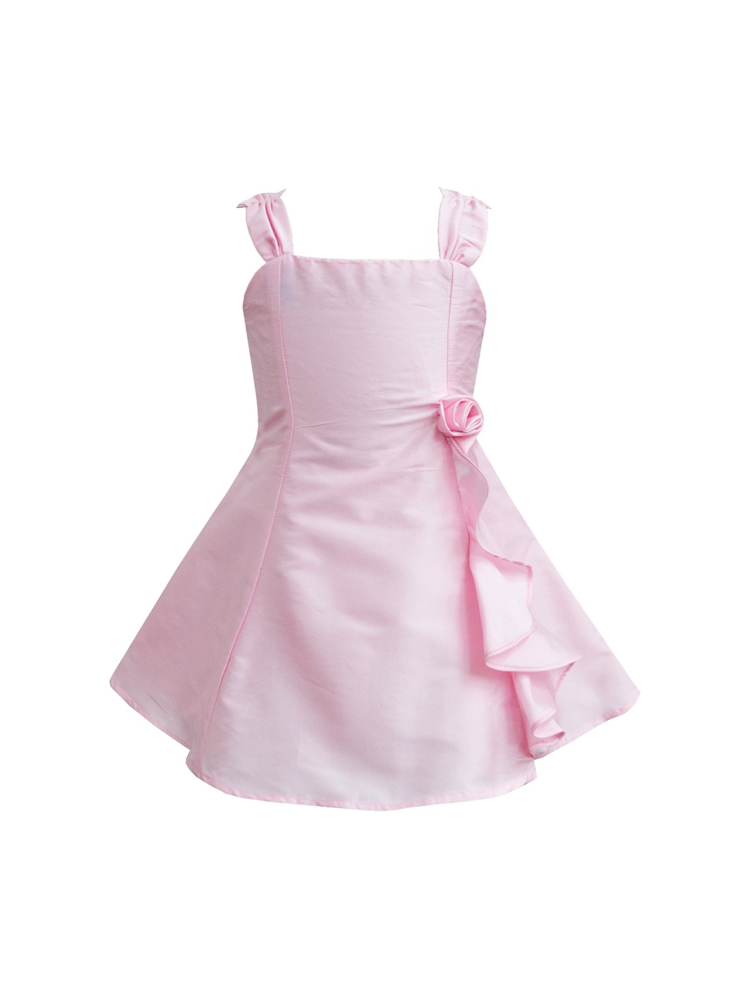

A.T.U.N All Things Uber Nice Girls Pink Solid Fit and Flare Dress
