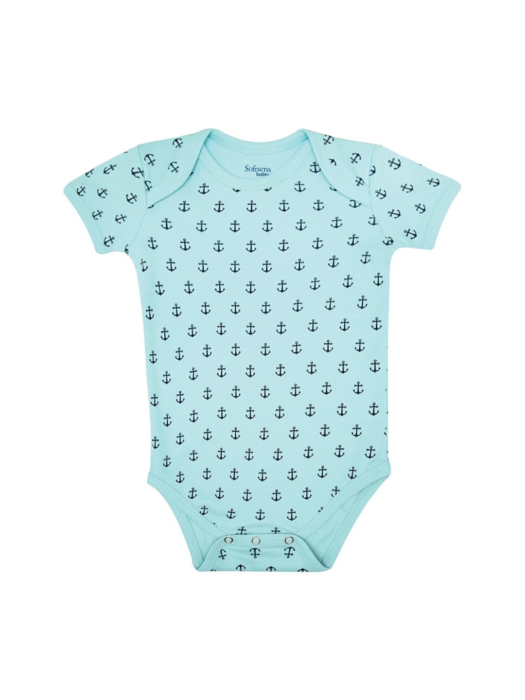 

Softsens Kids Organic Cotton Blue Printed Sustainable Bodysuit