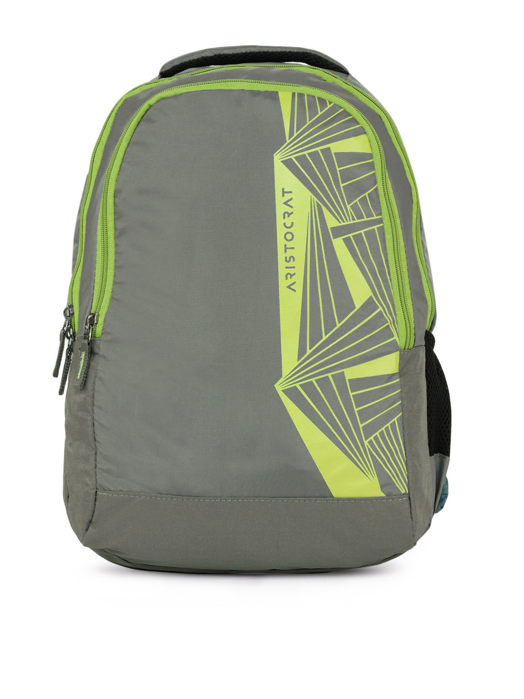 

Aristocrat Unisex Grey Geometric Print Backpack