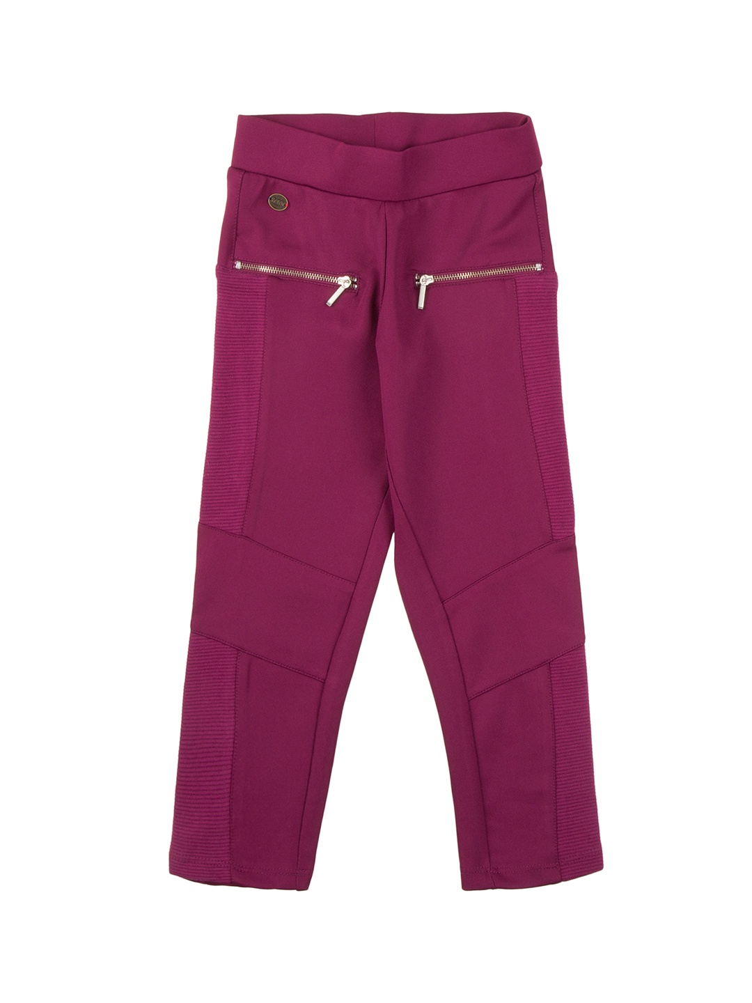 

U.S. Polo Assn. Kids Purple Girls Solid Panelled Leggings
