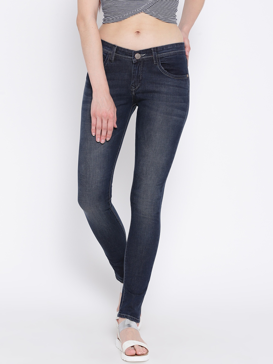 

Fashion Cult Women Blue Slim Fit Mid-Rise Clean Look Jeans