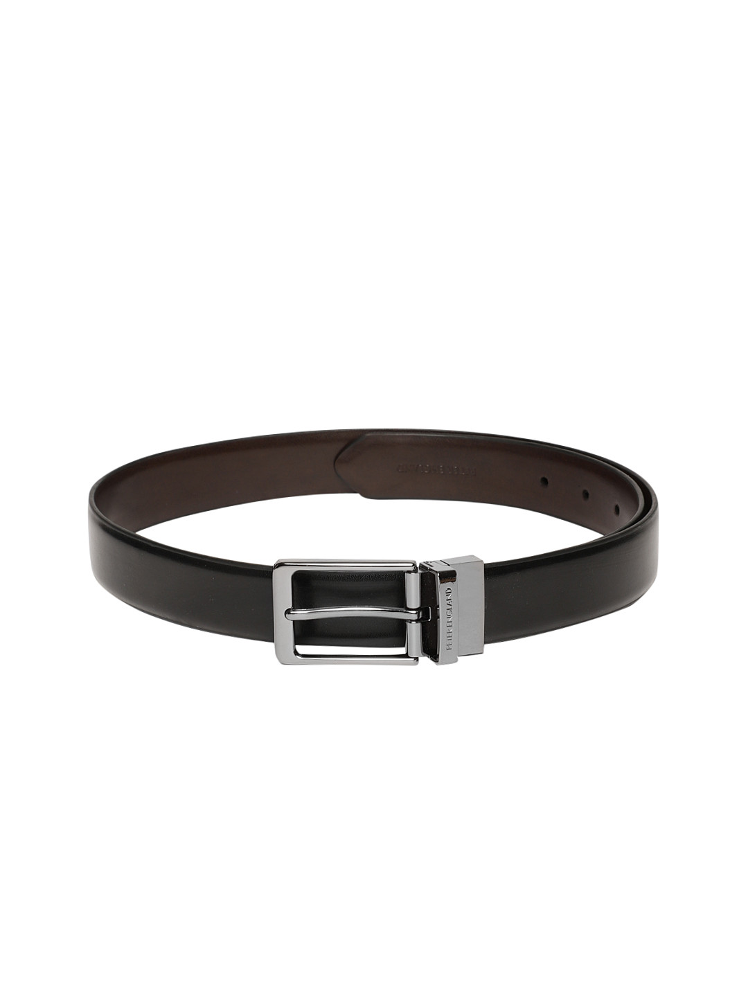 

Peter England Men Black & Brown Leather Solid Belt