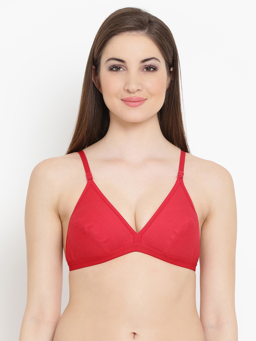 

Clovia Red Full-Coverage Bra BRM157Q0440B